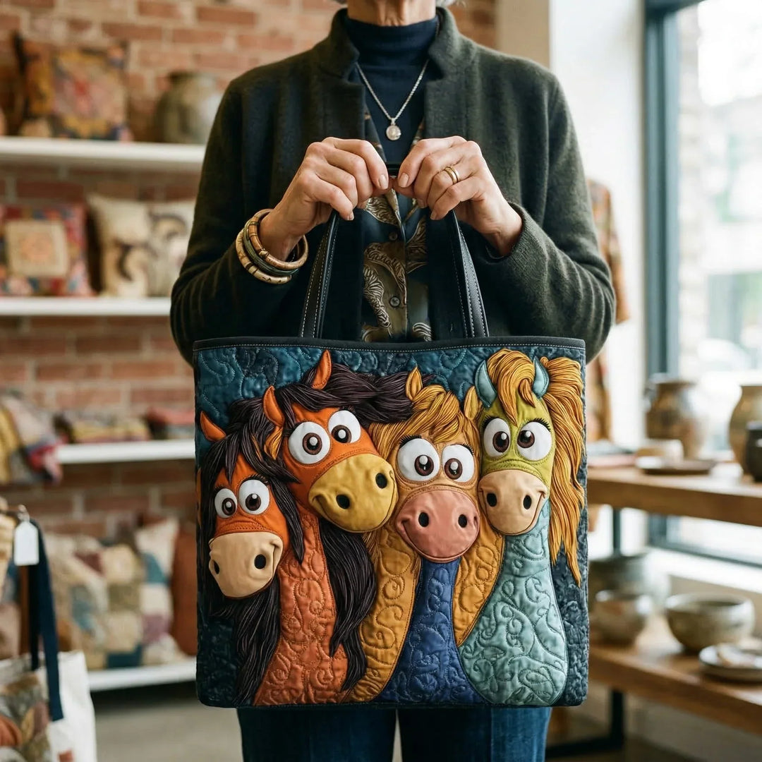 Playful Ponies Artisan Tote Bag