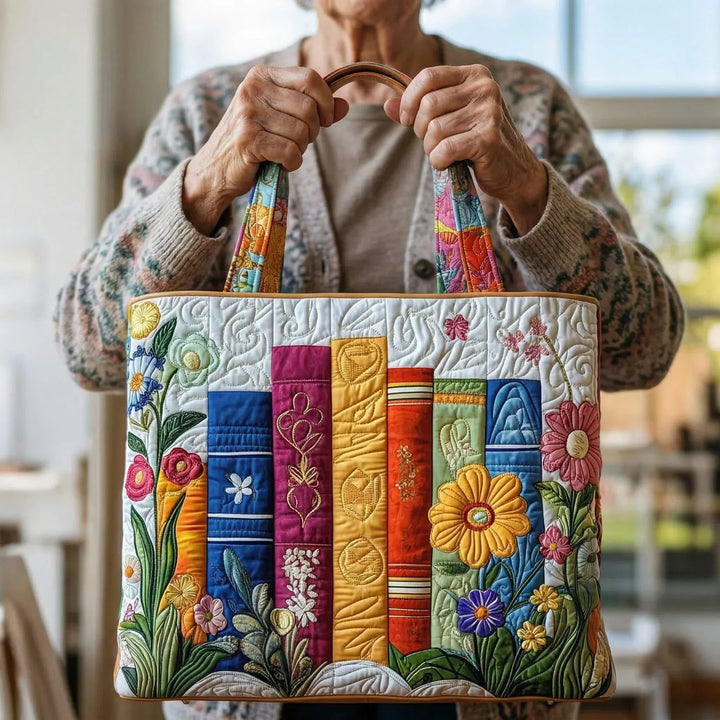 Floral Library Artisan Tote Bag