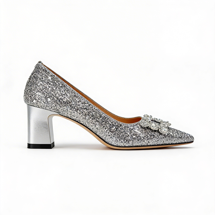Magdalena | Orthopedic Brocade Heels