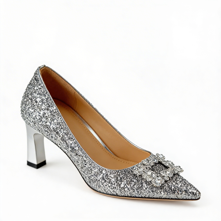 Magdalena | Orthopedic Brocade Heels