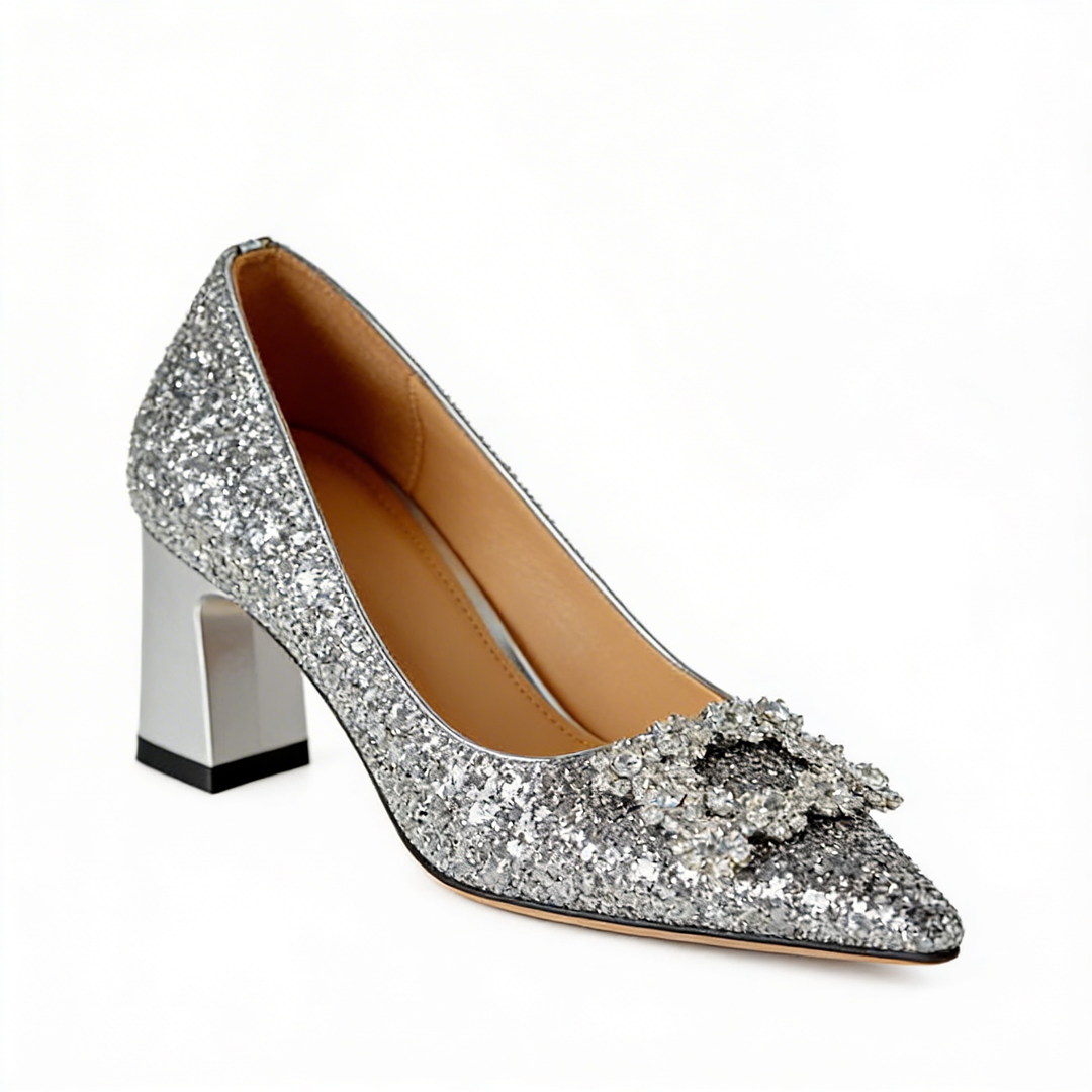 Magdalena | Orthopedic Brocade Heels