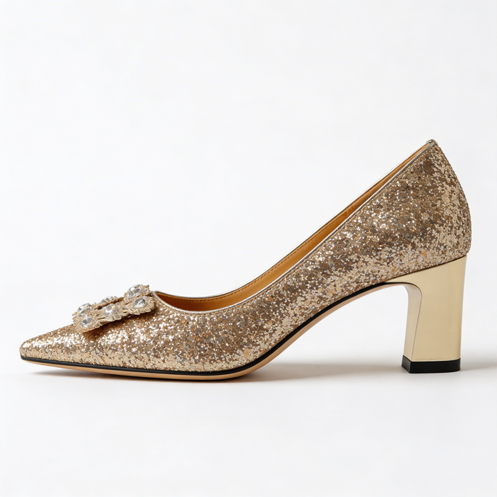 Magdalena | Orthopedic Brocade Heels