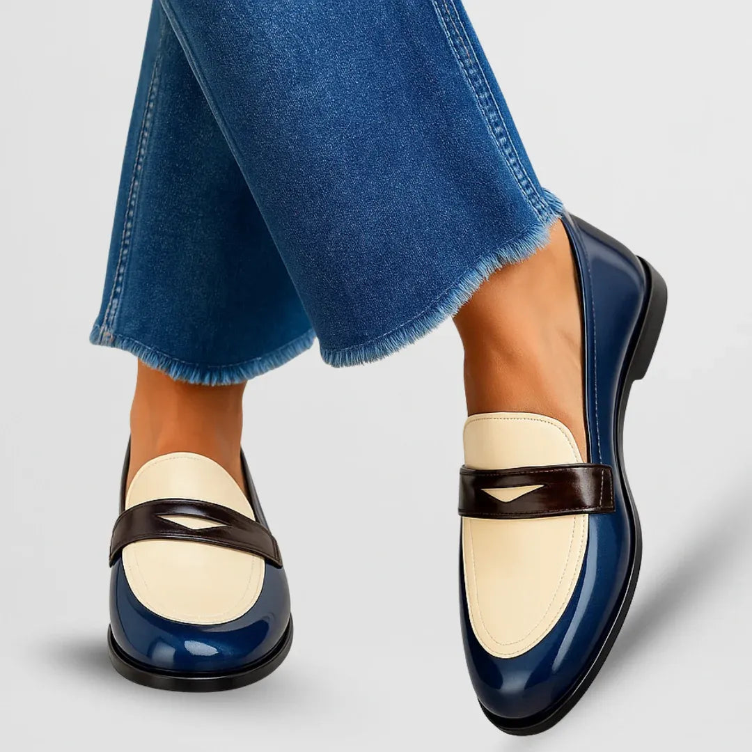 Amalia - Elegant Two-Tone Loafers