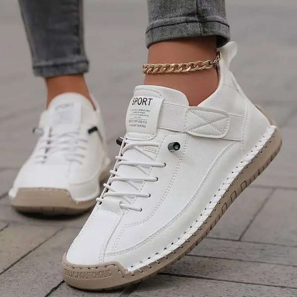 Gisela - Comfortable Faux-Leather Orthopedic Sneakers