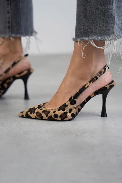 Monica - Pointed-Toe Leopard Heels