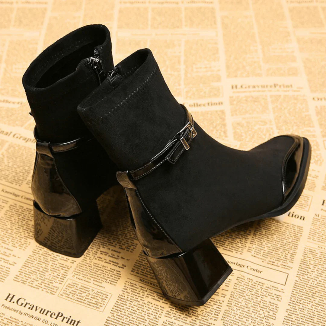 Avenor - Faux-Suede Buckle Ankle Boots